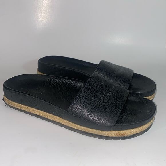 VINCE Aurelia Leather Slides - Picture 4 of 9